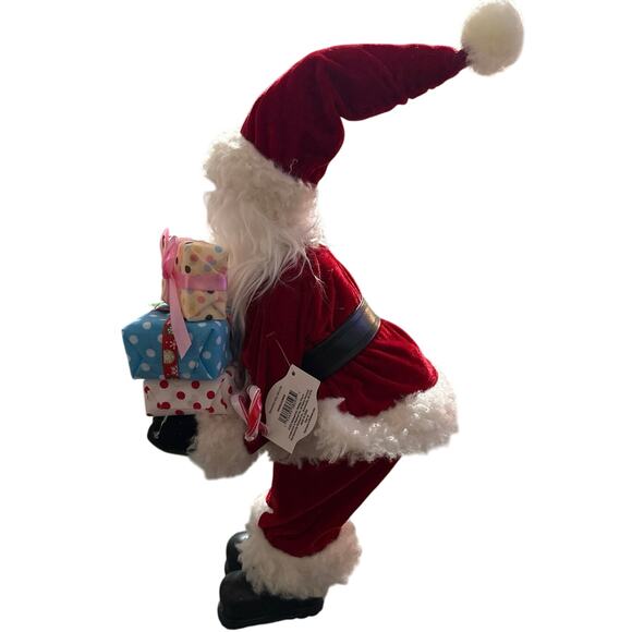 Santa claus carring presents, bent over trying to place the presents18” tall NWT - Picture 4 of 6